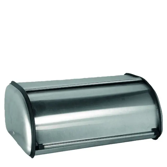 Ψωμιέρα Inox Με Καπάκι Μεγάλη