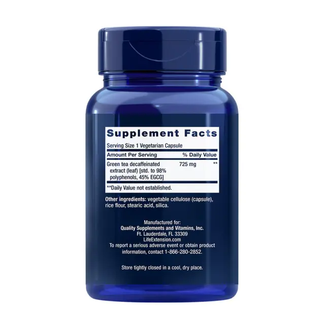 Life Extension Decaffeinated Mega Green Tea Extract 2