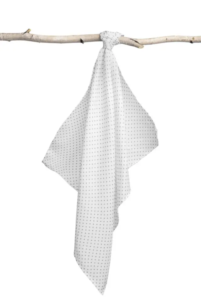 Πάνα Μuslin 70x80cm Sensillo Grey Dots Poua 095 2