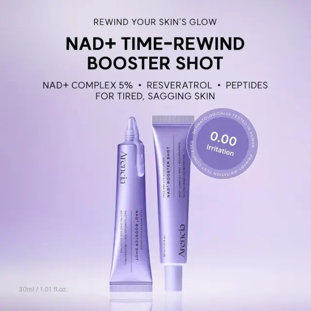 Arencia NAD+Booster Shot - Booster αναζωογόνησης + λάμψης με NAD+ Complex 5% 30ml 2