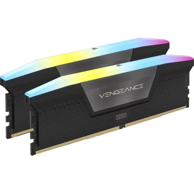 Corsair DIMM 32 GB DDR5-6000 (2x 16 GB) Dual-Kit (grey, CMH32GX5M2B6000Z38, Vengeance RGB, INTEL XMP, AMD EXPO)