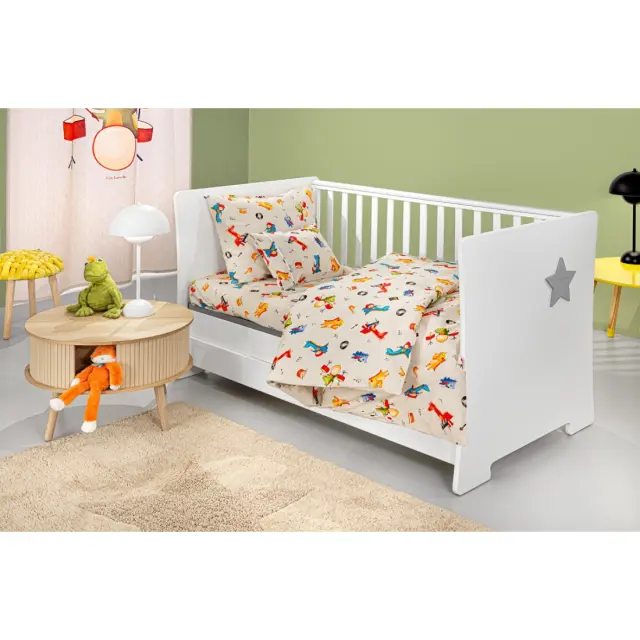 Σετ Σεντόνια Κούνιας Guy Laroche Bebe Band Natural 115x170