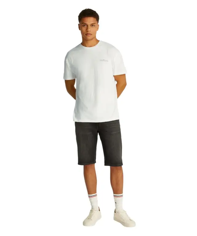 Tommy Hilfiger - Ανδρικό T-shirt b Reg Graphic Slub Ext Regular Fit DM0DM21303-YBL Εκρού 3