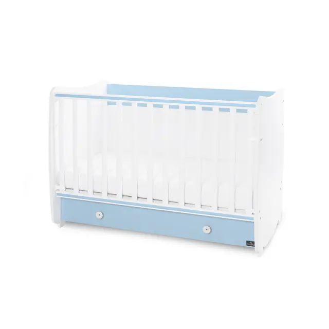 Lorelli Πολυμορφική κούνια - κρεβάτι "Dream" 60/120 White - Baby blue Μπλε