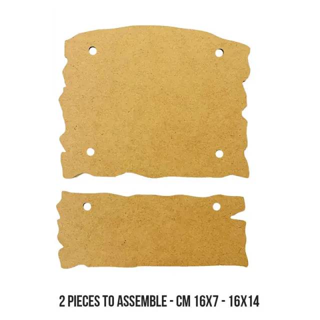 Διακοσμητικά σχέδια MDF, Stamperia, Πινακίδες, 2 τεμ.
