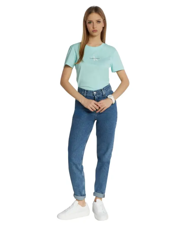 Calvin Klein - Γυναικείο Παντελόνι Mom Jeans J20J222766-1A4 Μπλε 3
