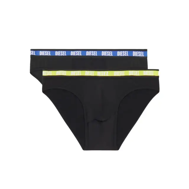Diesel Ανδρικό Slip D-brief Allover Logo - Διπλό Πακέτο, Χρώμα Black YB