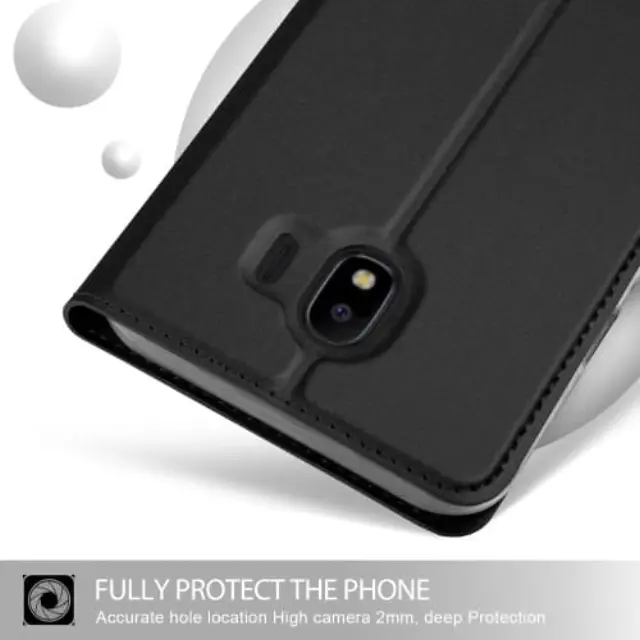 OEM Θήκη Βιβλίο Μαγνητική Με Δυνατότητα Stand για Samsung Galaxy J4 2018 Μαύρη 3