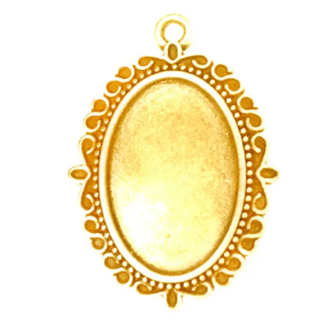 Καστόνι Κρεμαστό Οβάλ 40x34mm - Gold Color