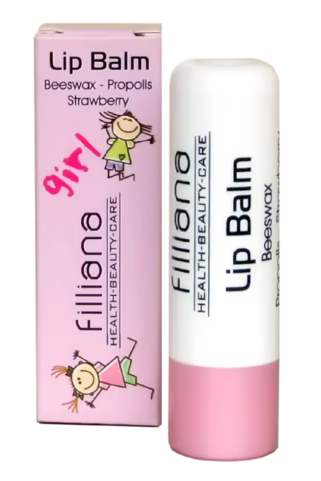 Filliana Lip Balm Girl Beeswax-Propolis-Strawberry Παιδικό Ενυδατικό Balm Χειλιών 4,8ml
