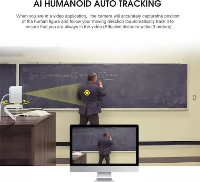 Jovision AI web CAMERA HD820U, auto tracking, USB, Full HD, WDR, White 3