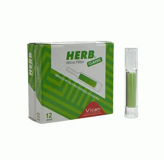 VICAN Herb Micro Filter Πίπες Με Φίλτρο Από Φυτικά Εκχυλίσματα Και Ένζυμα 12 Τεμάχια