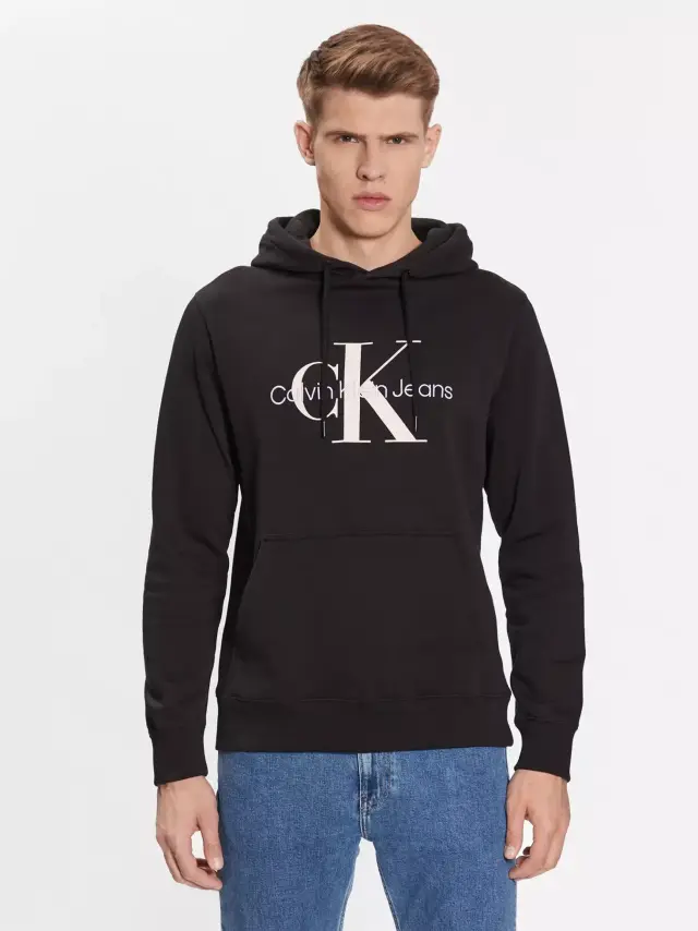 Calvin Klein - Ανδρικό Seasonal Monogram Φούτερ J30J320805-BEH Μαύρο - 2XL