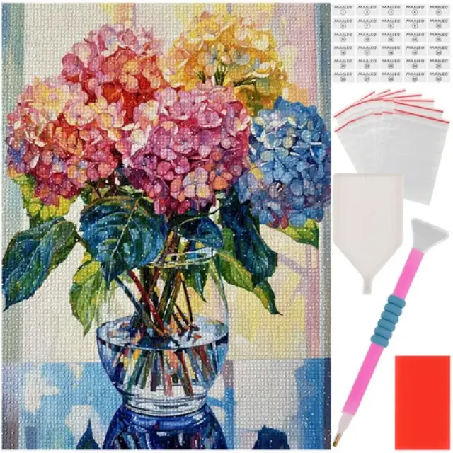 Diamond painting ψηφιδωτό Μπουκέτο με Λουλούδια 30x40cm