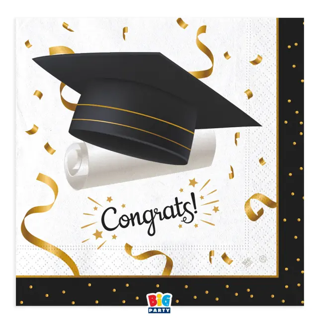 Χαρτοπετσέτα φαγητού Congrats! / 16 τμχ