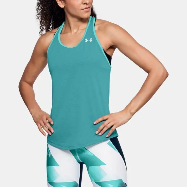 Under Armour Threadborne Racer Tank (1318420-796) - Τιρκουάζ - XS