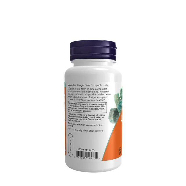 Now Foods L-OptiZinc 30mg 100 κάψουλες 3