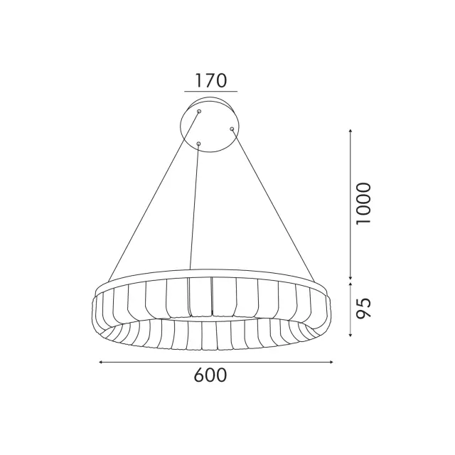 ΚΡΕΜΑΣΤΟ ΦΩΤΙΣΤΙΚΟ ACA HM251488G ΧΡΥΣΟ LED 60W 2700K-3000K-4000K IP20 D80XH120CM / HM251488G 2