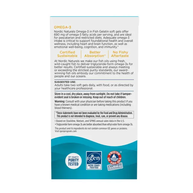 Nordic Naturals Omega-3 in Fish Gelatin 3