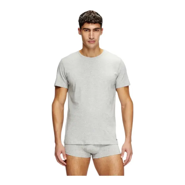 Diesel Ανδρικό Φανελάκι T-Shirt Randal Denim Division Logo - Τριπλό Πακέτο, Χρώμα Λευκό-Γκρι-Μαύρο 2