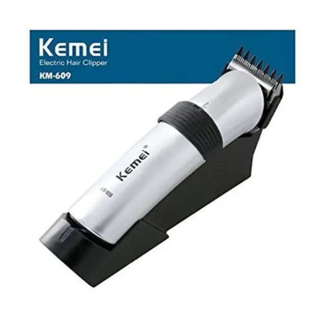 Kemei Επαγγελματική Επαναφορτιζόμενη Κουρευτική Μηχανή Ασημί KM-609 2