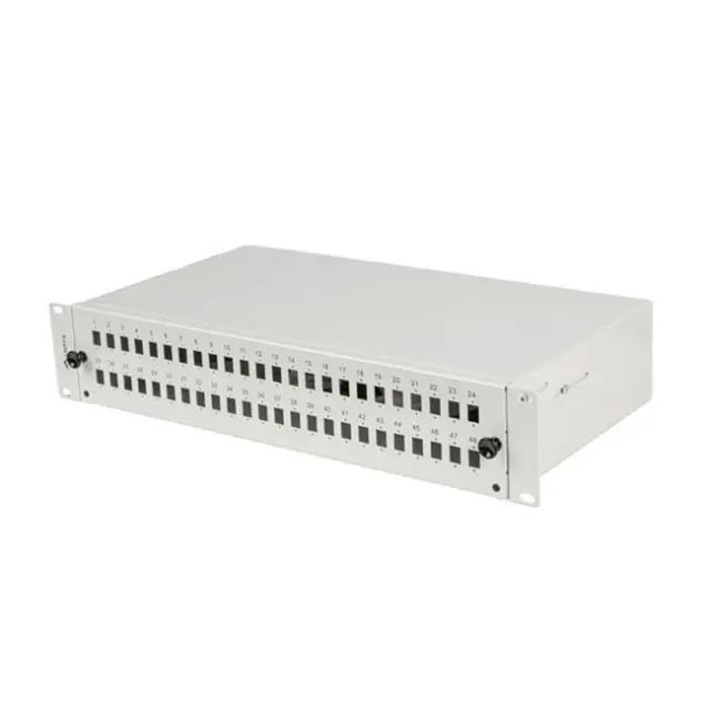 Lanberg Rackmount 19" 2U Fiber Patch Panel 48XSC Simplex / 48XLC Duplex Gray & Accessories (FOP1-48SS-LDS) 2