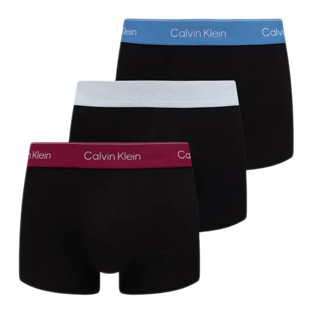Calvin Klein Ανδρικό Boxer Low Rise Trunk - Τριπλό Πακέτο, Χρώμα Black Bodies W-Poseidon Blue-Plein