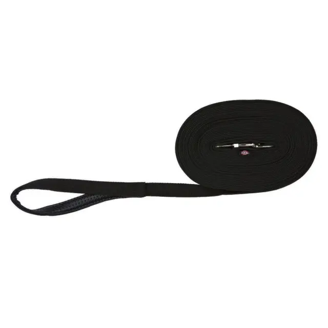 Trixie Tracking Οδηγός Πλακέ με Μαλακή Θηλιά Χειρός Μαύρο 5m/20mm