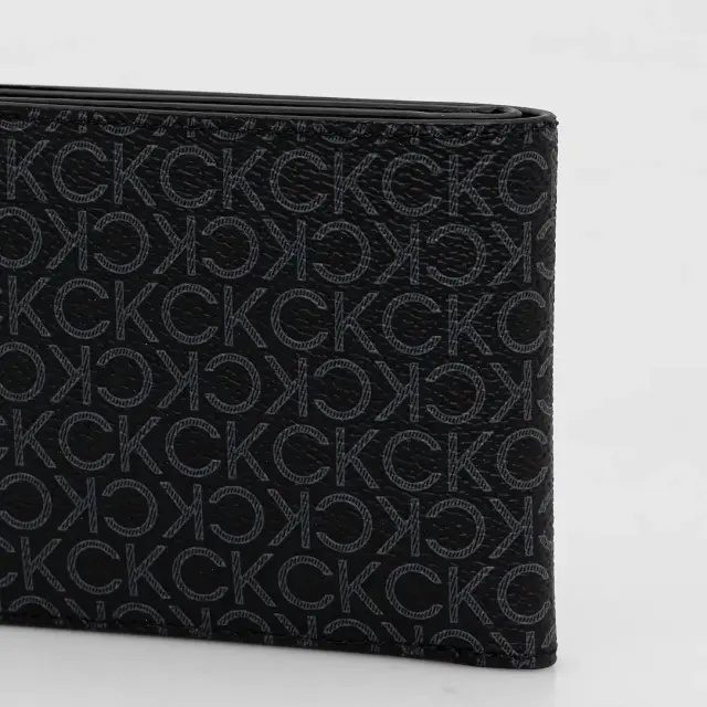Ανδρική Δερμάτινη Καρτοθήκη Calvin Klein LV04D1039G-UB1 Μαύρη Logo Μαύρο - One Size 2