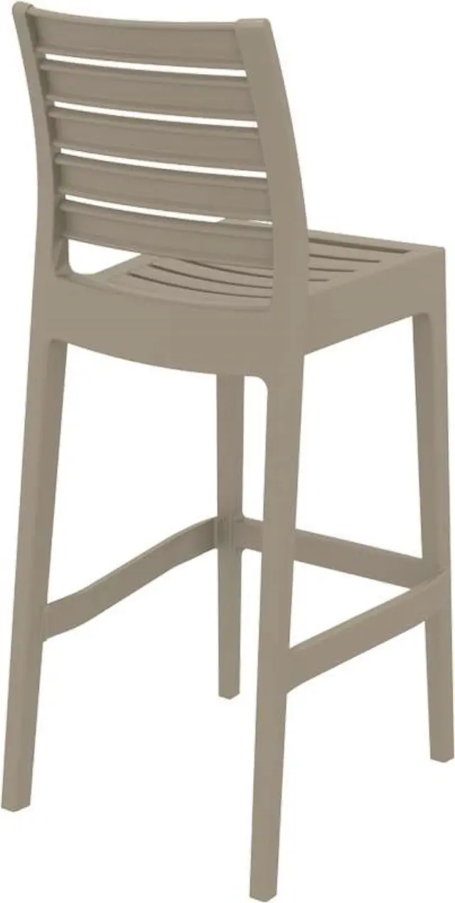 Σκαμπό Bar Στοιβαζόμενο ARES Dove Grey PP 45x51x108cm 2