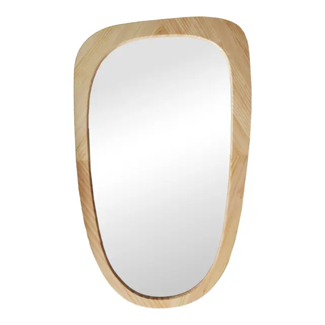 Καθρέπτης Phaedra pakoworld MDF σε φυσική απόχρωση 74x2,5x120 εκ 3