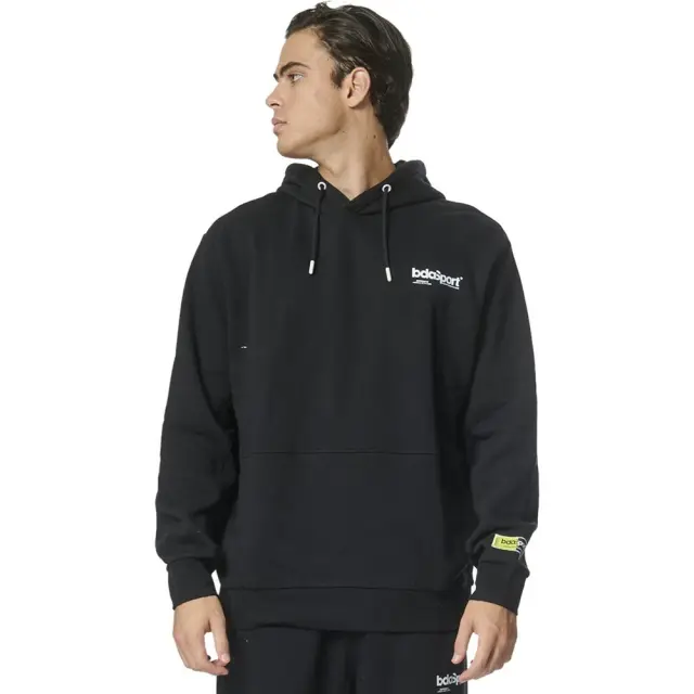 Body Action Brushed-Back Fleece Hoodie (063315-01-Black) - Μαύρο