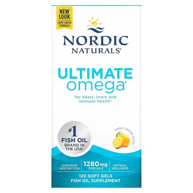 Nordic Naturals Ultimate Omega Ιχθυέλαιο 1280mg με γεύση Λεμόνι 120 μαλακές κάψουλες