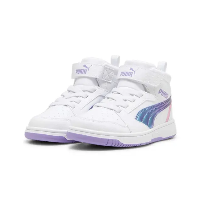 Puma Girl's Rebound V6 Mid Bouncy Sky AC+ (PS) Άσπρο - Μωβ 398726-01 (Puma) - 29 3