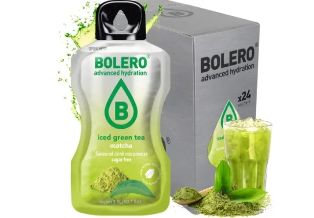BOLERO Iced Green Tea Matcha - Χυμός Σε Σκόνη για 1,5LT (Κουτί των 24) 9gr