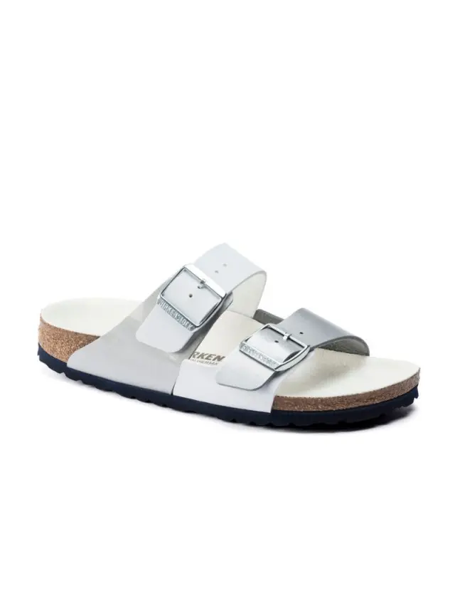 Birkenstock Πέδιλα Γυναικείο Birko-Flor(ανθεκτικό υλικό της Birkenstock-επιτρέπει την επαφή με το νερό) Άσπρο BIR/ARIZONA 1020927WHI/SILV 2