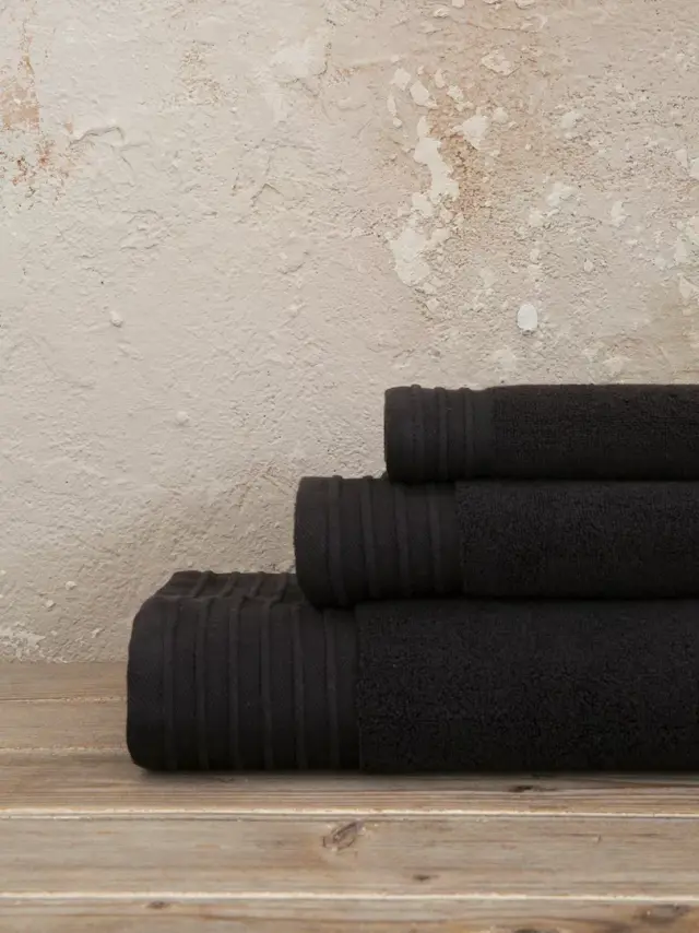Πετσέτα Λουτρού 90x145 500gsm Nima Feel Fresh 100% βαμβακερό- Total Black