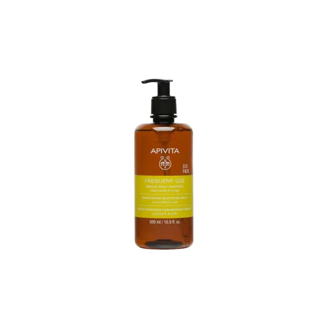 Apivita Frequent Use Gentle Daily Shampoo with Chamomile & Honey, Σαμπουάν Καθημερινής Χρήσης με Χαμομήλι και Μέλι Ecopack, 500ml