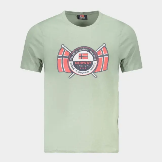 Norway Nautical School - Ανδρικό T-shirt Κοντομάνικο 856028-SAILOR Πράσινο Ανοιχτό - 2XL