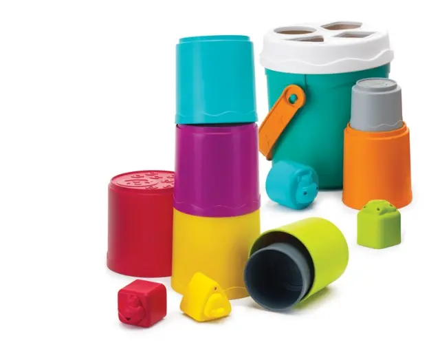 INFANTINO SHAPE SORTING STACK'N NEST BUCKETS 3