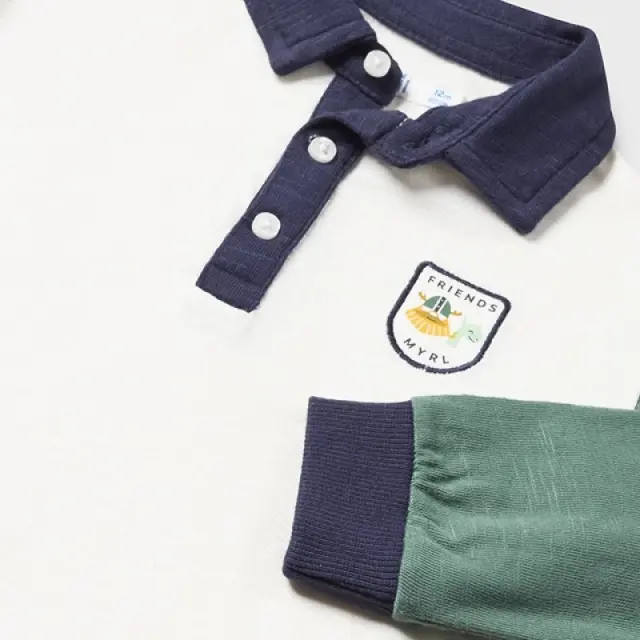 Baby 6 μηνών έως 4 ετών Πόλο συνδυασμένο Better Cotton miel-menta 2