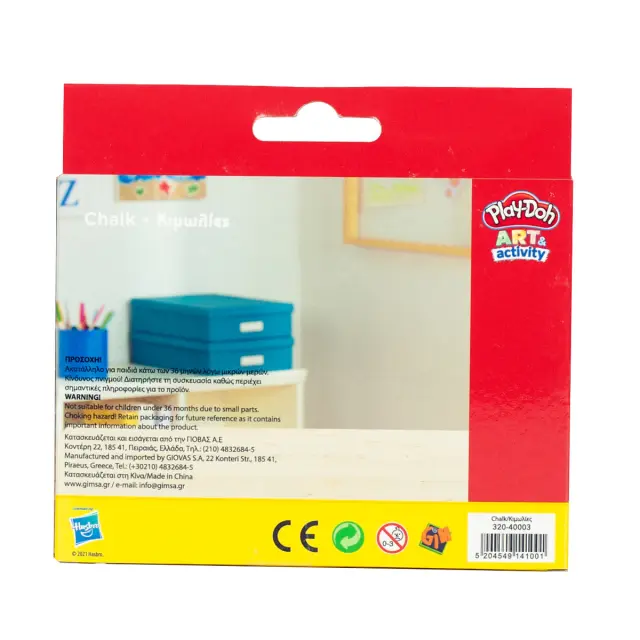 Hasbro Κιμωλίες PLAY-DOH Διάφορα Χρώματα Jumbo Size 6 Τεμάχια 320-40003 2