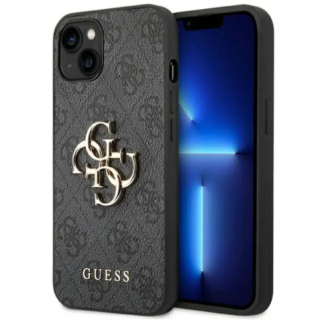 Guess 4G Big Metal Logo Back Cover Πλαστικό Γκρι (iPhone 14)