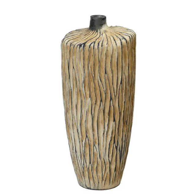 Βάζο μπεζ κεραμικό 14x14x31cm Espiel TAS244