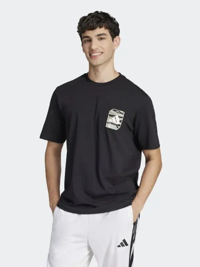 Adidas M C CAMO WV TEE Ανδρικό T-Shirt Μαύρο JI6761 - M