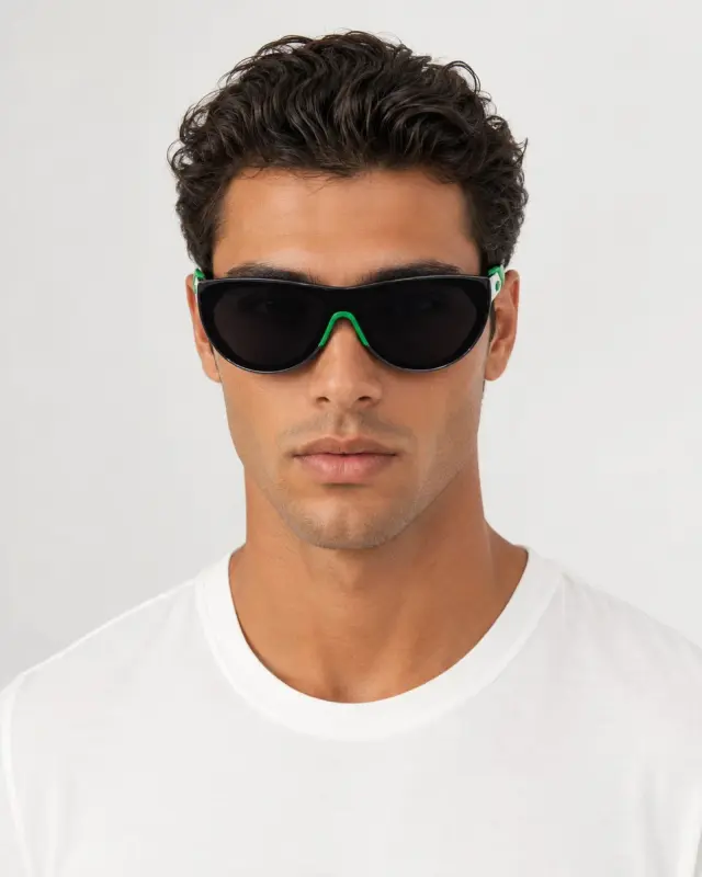 Bottega Veneta BV1234S 001 Unisex Γυαλιά Ηλίου Shield Μαύρα με Γκρι Φακό - 99mm 2