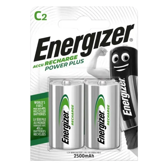 Μπαταρία Επαναφορτιζόμενη Energizer ACCU Recharge Power Plus HR14 LR14 2500 mAh Size C 1.2V Τεμ. 2