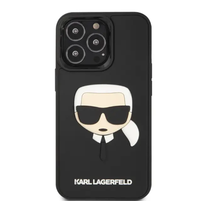 Karl Lagerfeld 3D Rubber Karl`s Head Back Cover Συνθετική Μαύρο (iPhone 13 Pro)