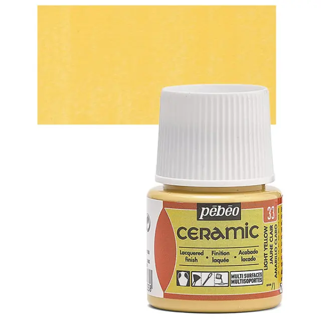 Pebeo Ceramic Καλυπτικό Σμάλτο - 33 Light Yellow - 45ml