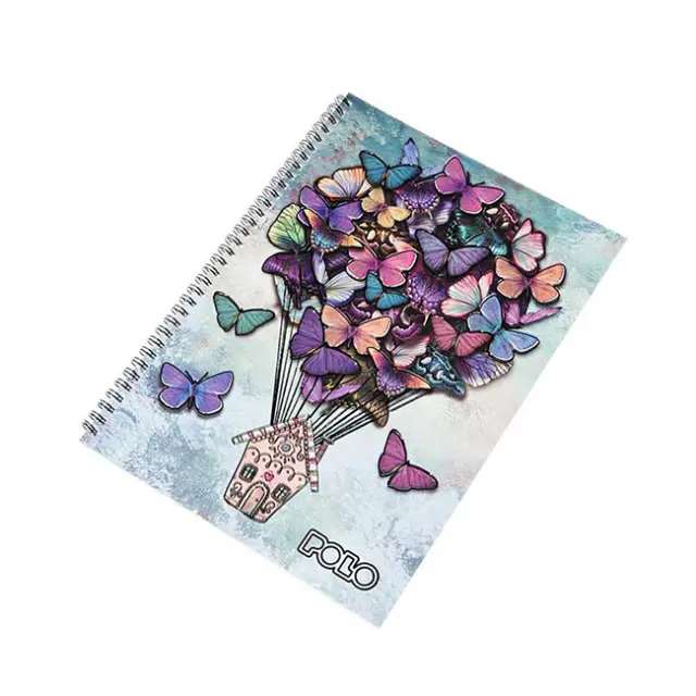 Polo Τετράδιο Σπιράλ 17x25 Butterfly House (919001)